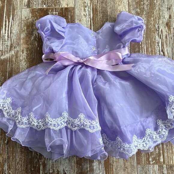Vintage Full Circle Pageant Dress Tip Top Kids Ruffles Beading Lace Sequins - Picture 6 of 10